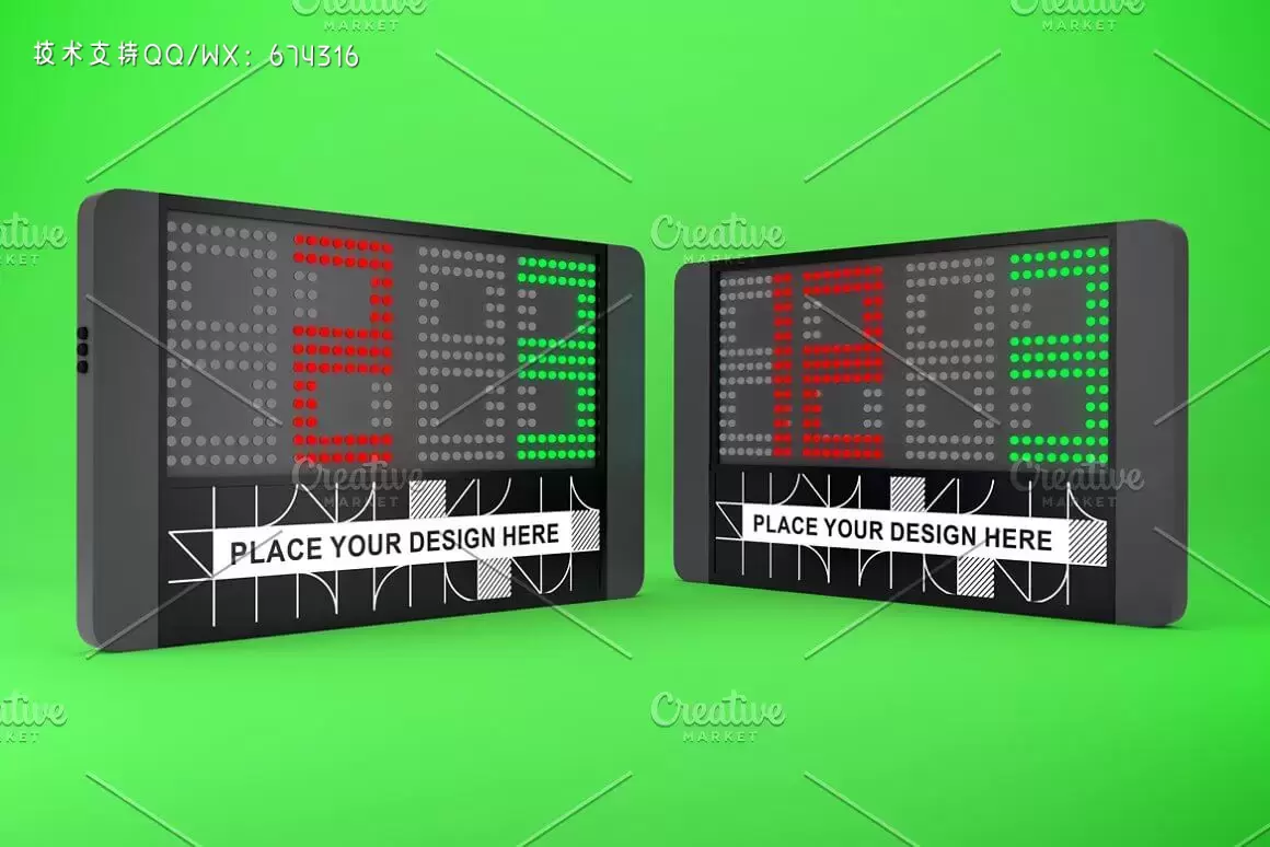 比赛记分牌设计样机模板 (PSD)插图7
