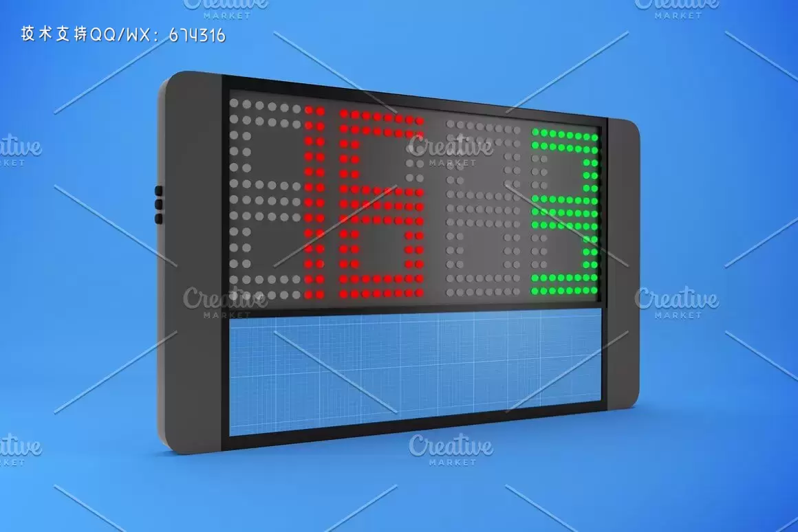 比赛记分牌设计样机模板 (PSD)插图4