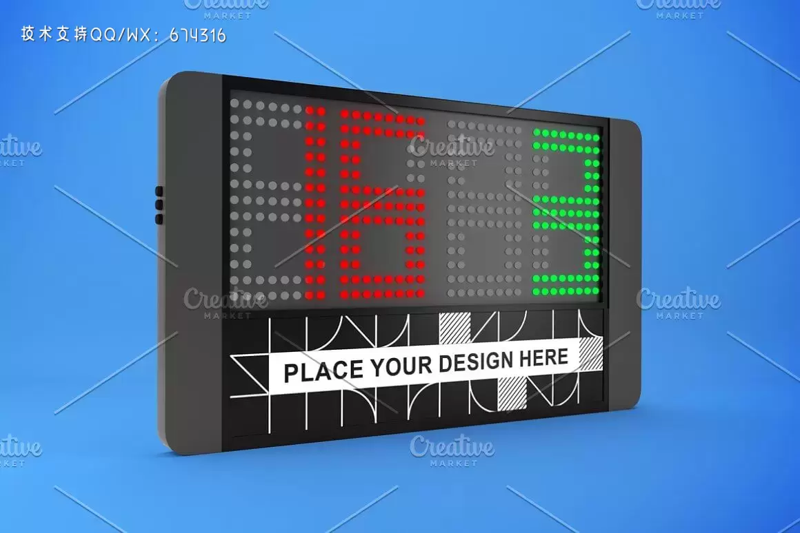 比赛记分牌设计样机模板 (PSD)插图3