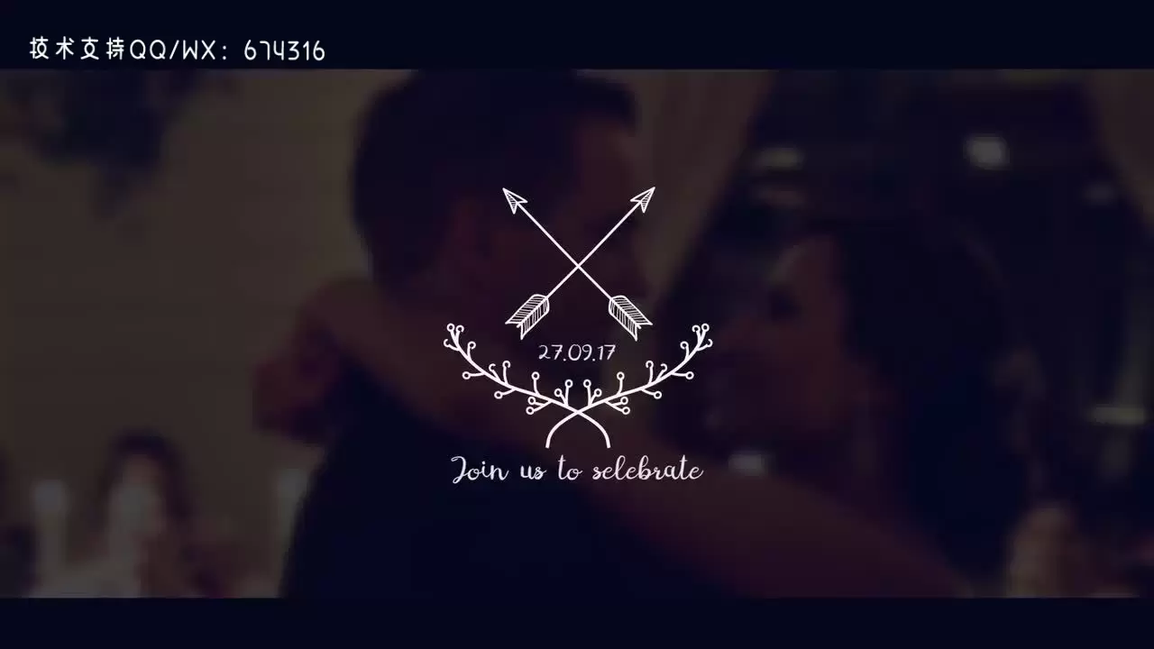 9个优雅华丽婚礼标题包PR模板视频下载插图