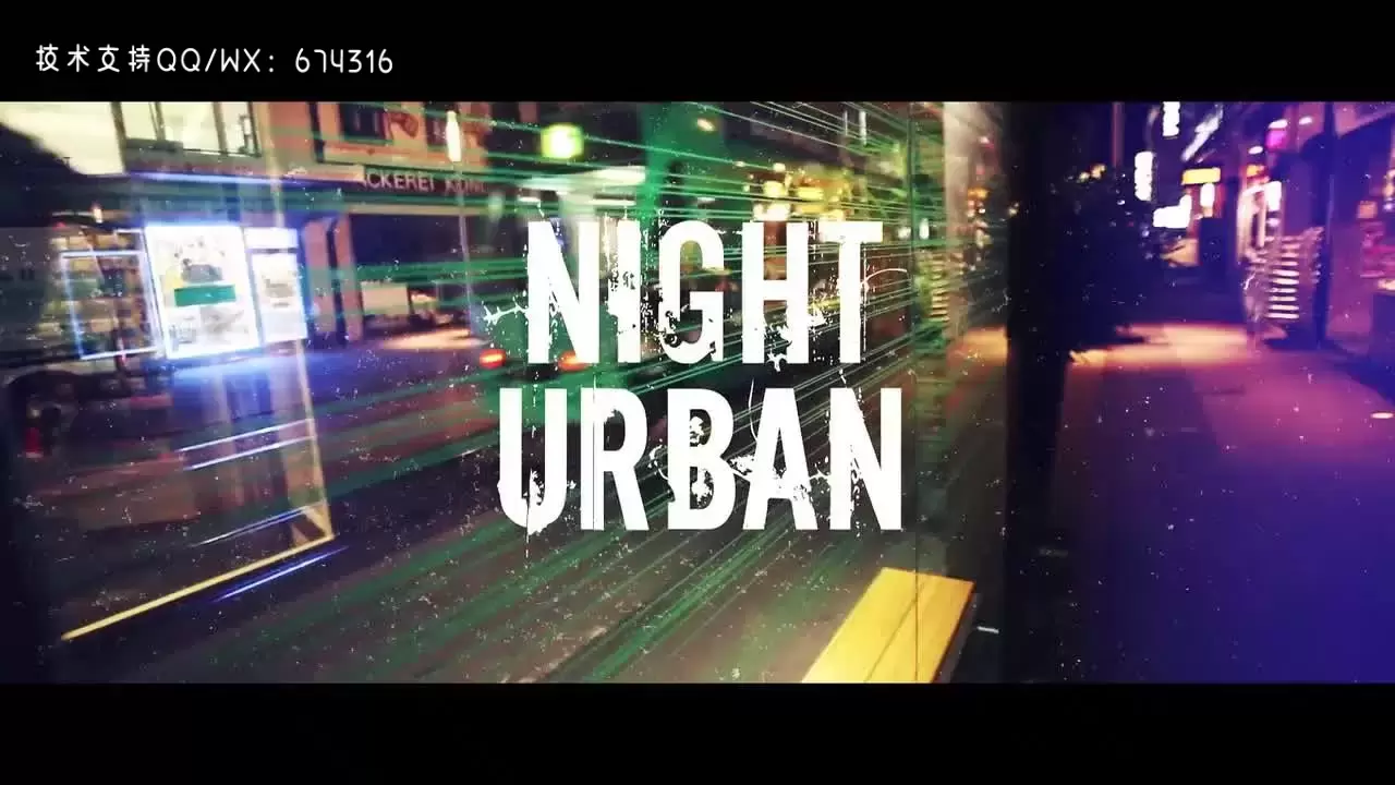城市夜景PR幻灯片模板素材视频下载插图