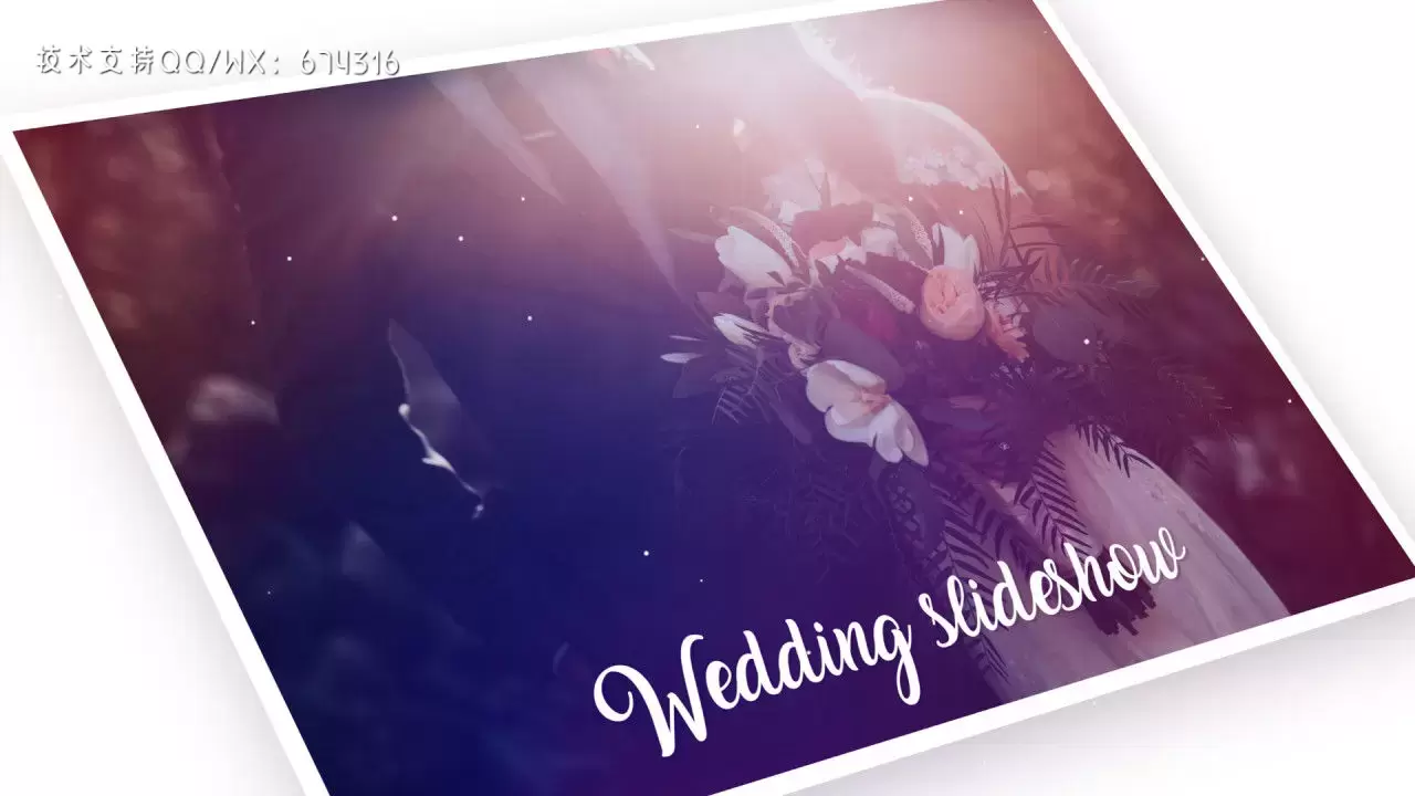 浪漫的婚礼幻灯片相册动画PR模板视频下载