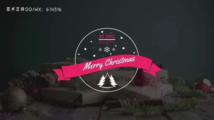 圣诞节和新年标题PR模板视频下载插图