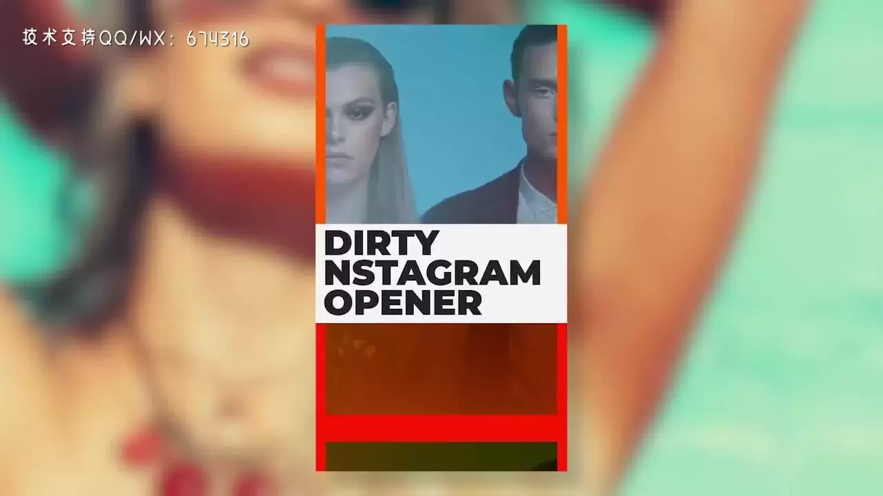 炫酷时尚Instagram故事动态pr模板Dirty Social Opener视频下载插图