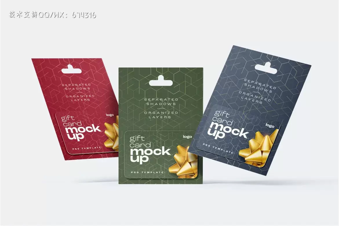 高品质的购物卡礼品卡会员卡VI设计样机展示模型mockups插图2