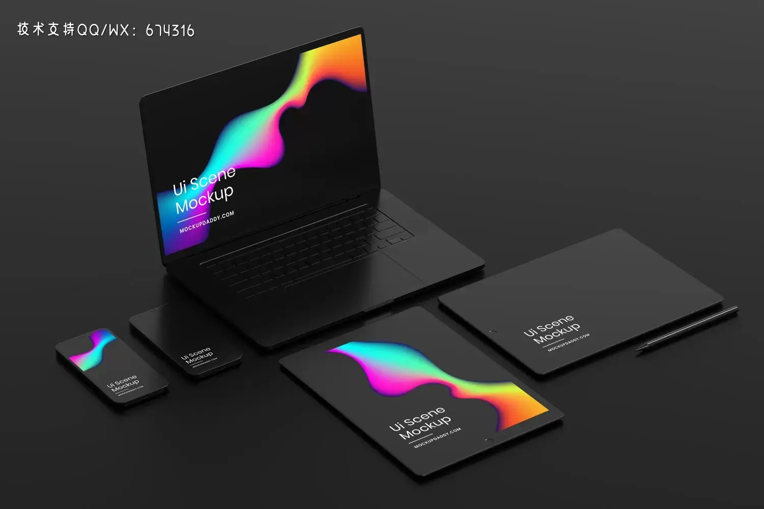 macbook-pro-iphone-12-ipad-black-multi-devices-mockup-template-