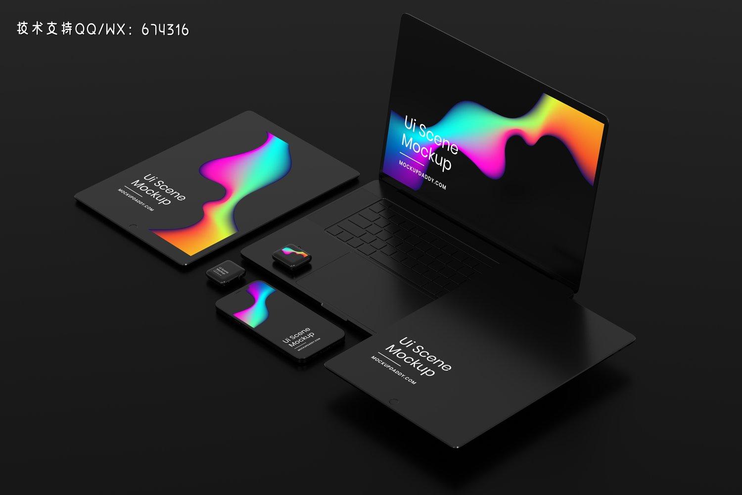 premium-dark-version-responsive-devices-psd-