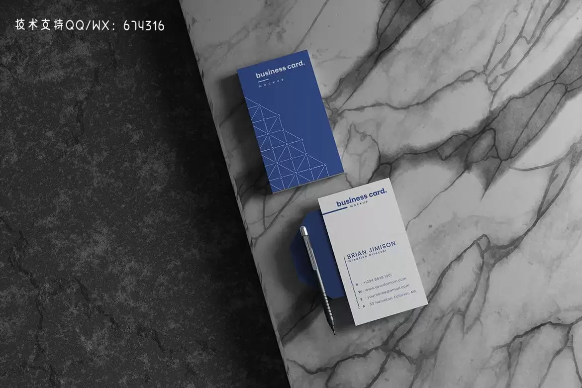 高品质的逼真质感A4尺寸海报名片设计VI样机展示模型mockups插图4