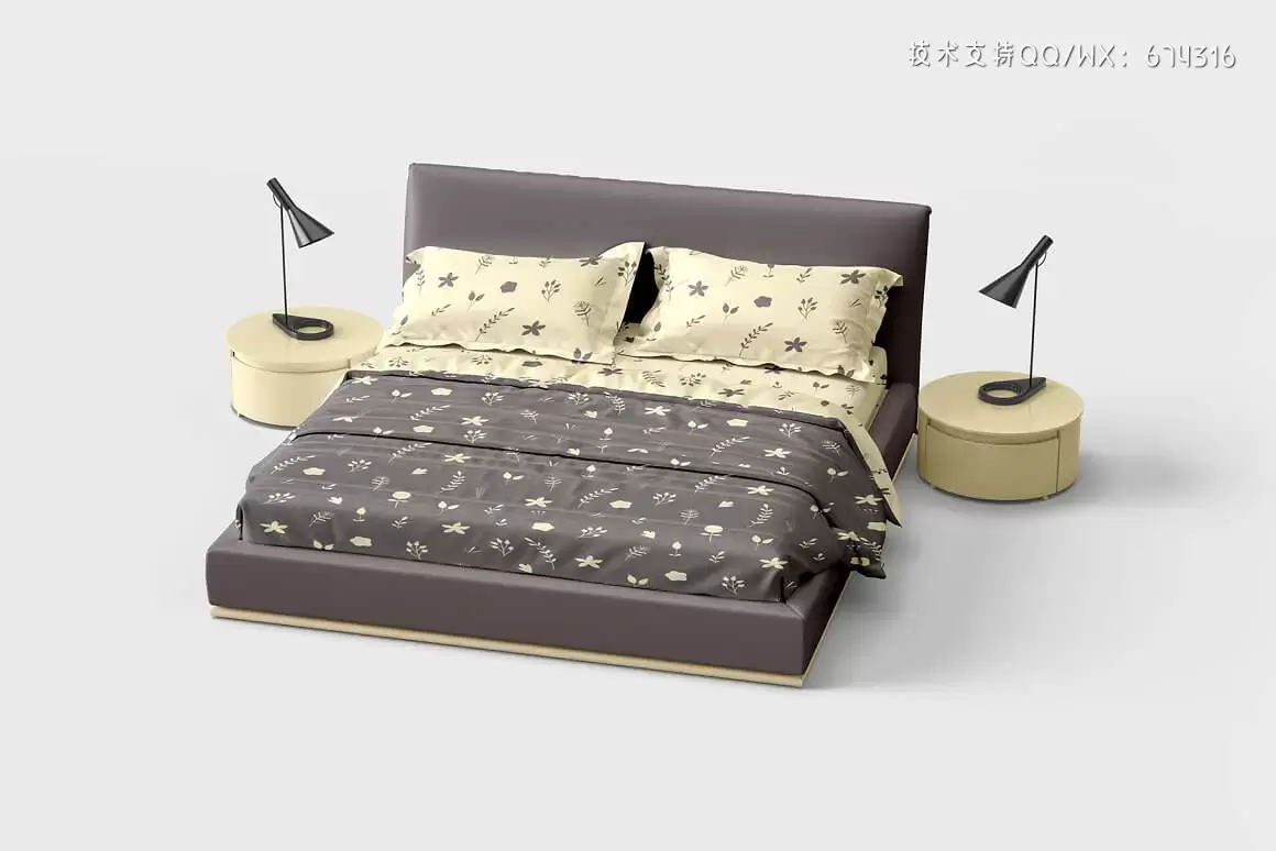 床上用品床单图案设计展示样机模板 (psd)插图15