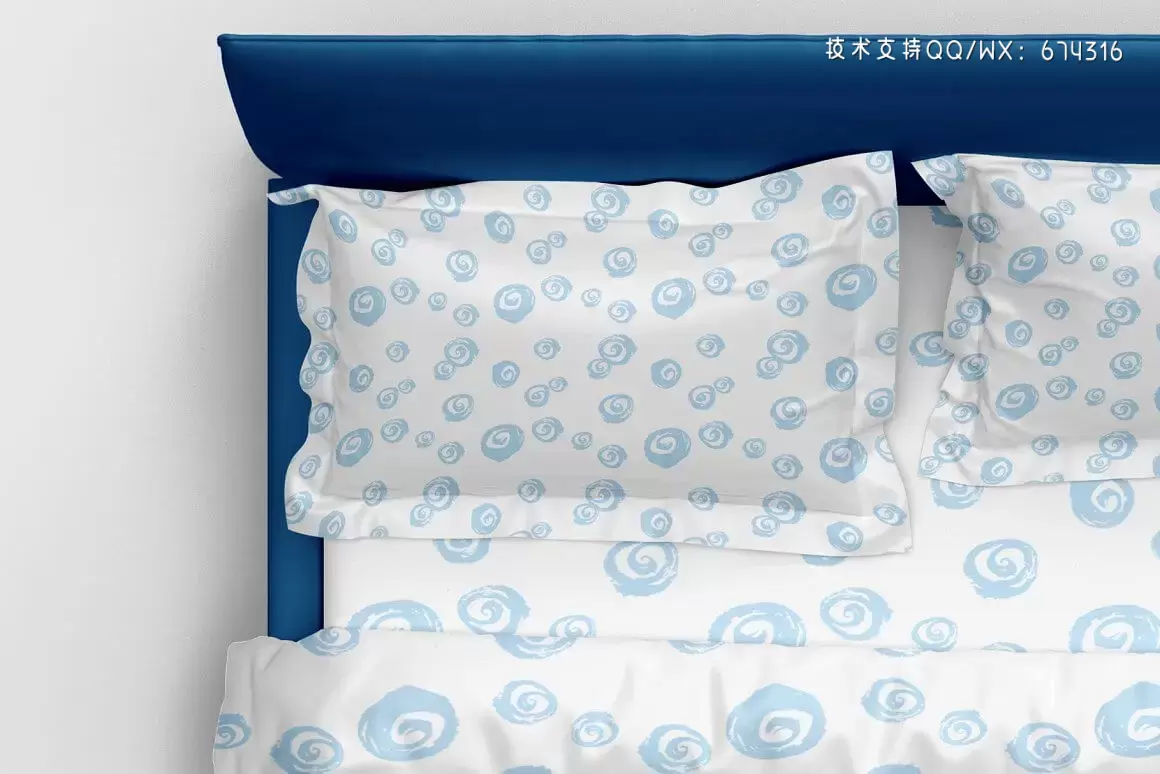 床上用品床单图案设计展示样机模板 (psd)插图6