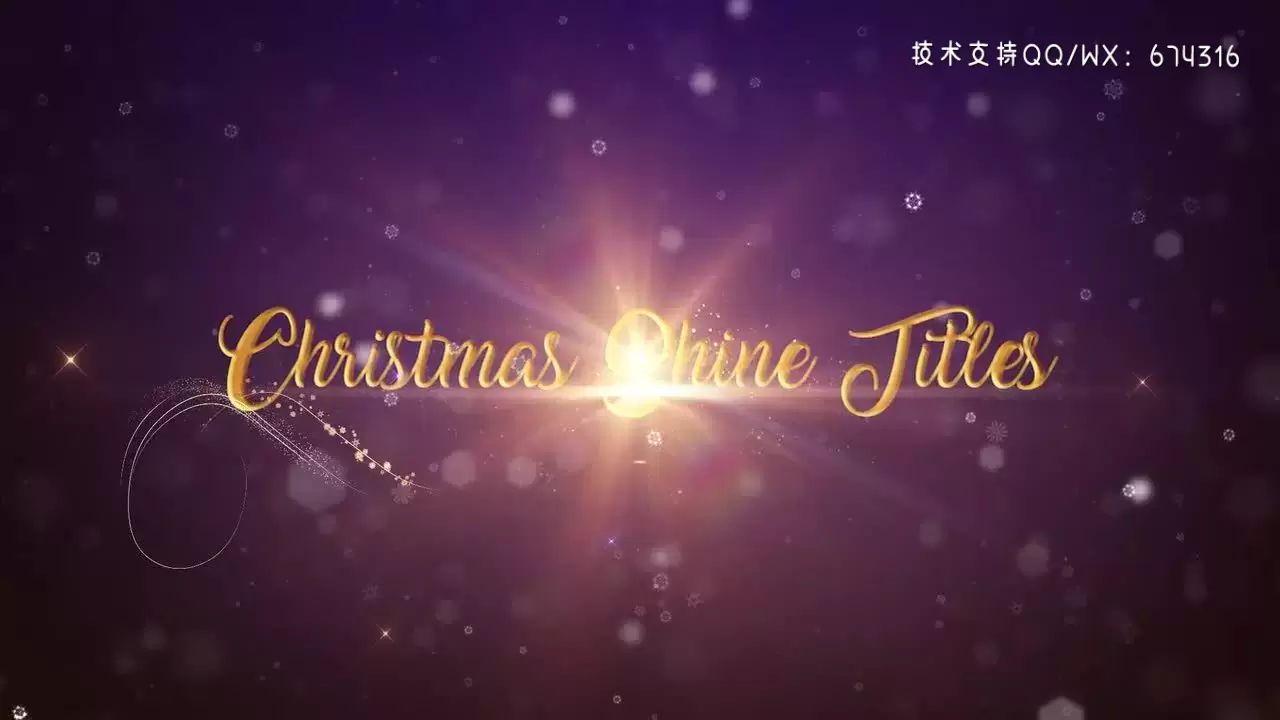 华丽的文字动画和创意过渡效果圣诞节标题pr模板视频下载插图