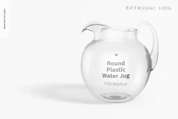 圆形塑料水壶设计样机[psd]插图
