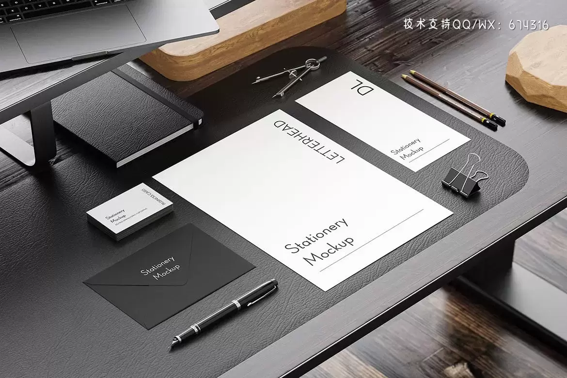 高端专业的商业商务质感VI设计样机展示模型mockups插图3