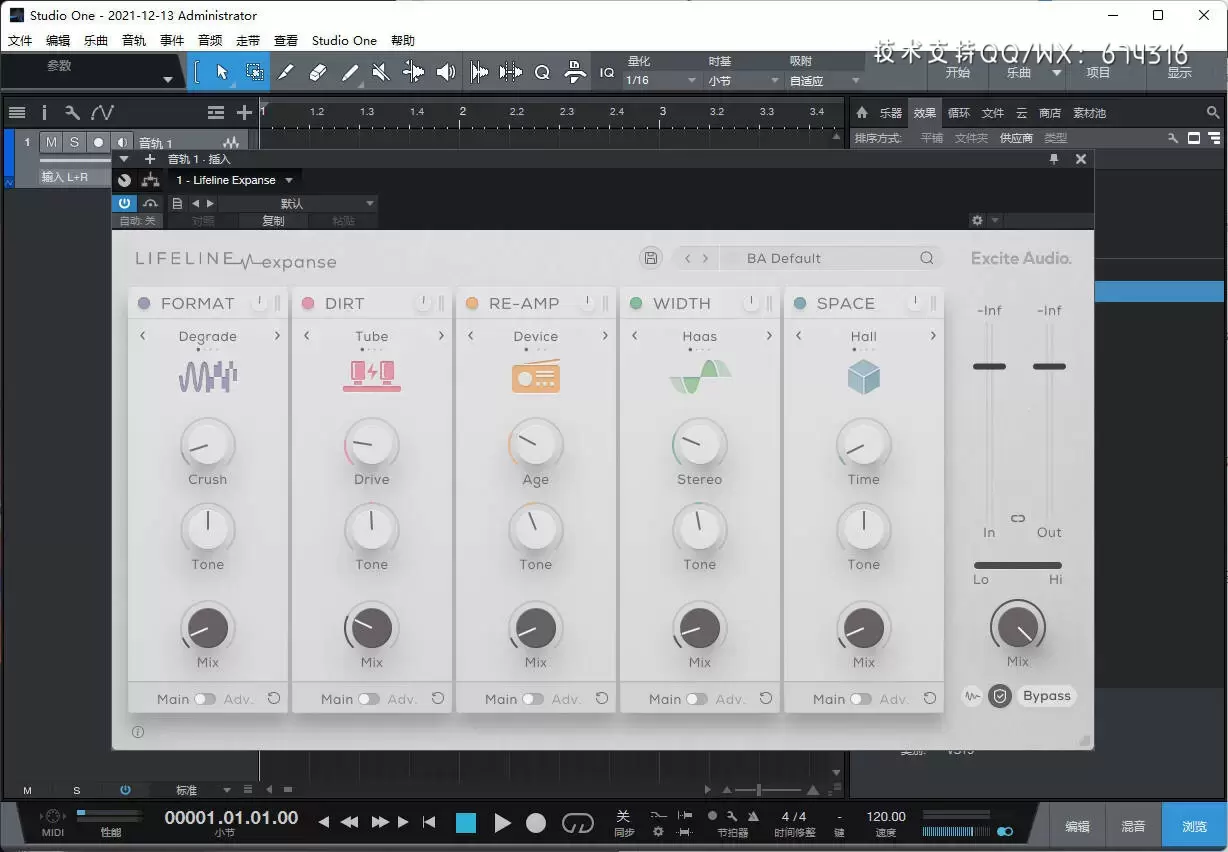 音频插件-Excite Audio Lifeline Expanse (多重效果器插件) v1.1.0免激活版 兼容Studio One插图