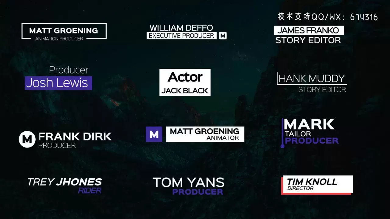 12个独特设计的幻灯片全屏标题动画PR模板视频下载插图