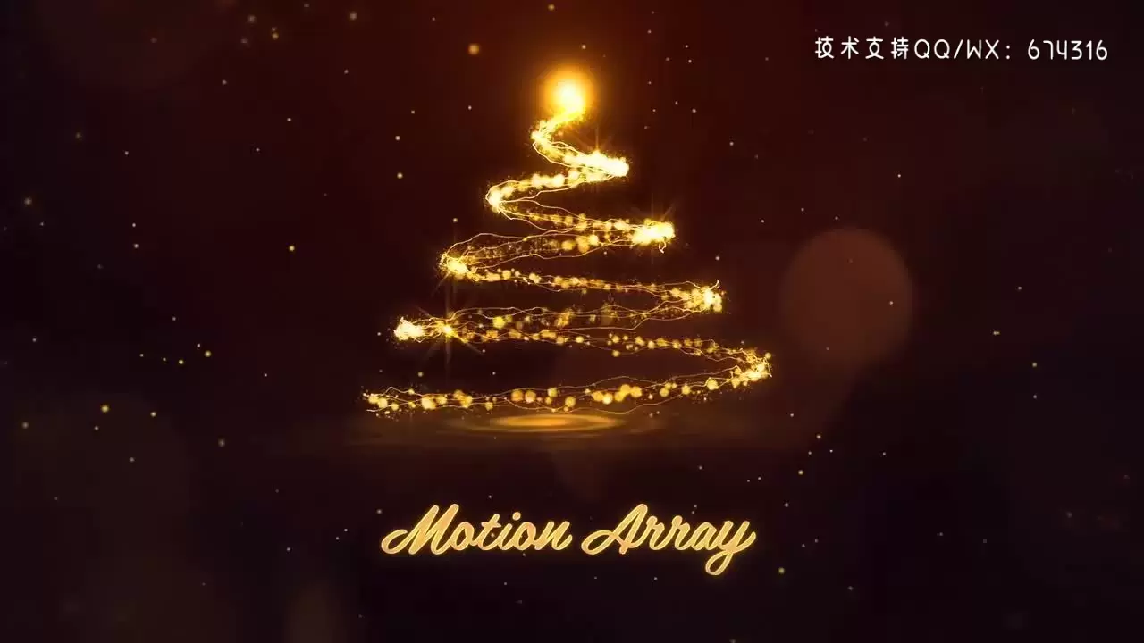华丽的动画粒子轨迹圣诞节宣传介绍PR模板视频下载插图