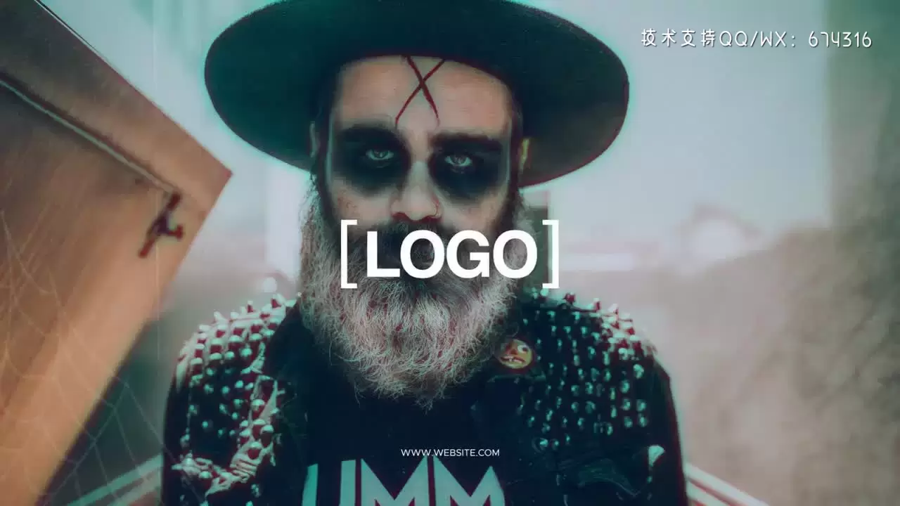 万圣节信号干扰效果文本动画PR模板视频下载插图 万圣节信号干扰效果文本动画PR模板视频下载插图