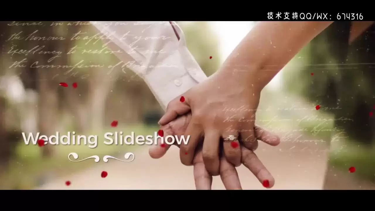 精美的婚礼幻灯片动画展示Pr模板视频下载