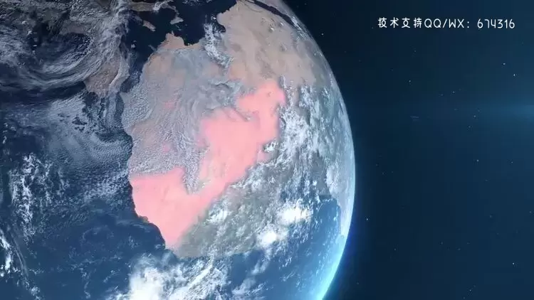 宇宙空间中的行星地球PR模板视频下载