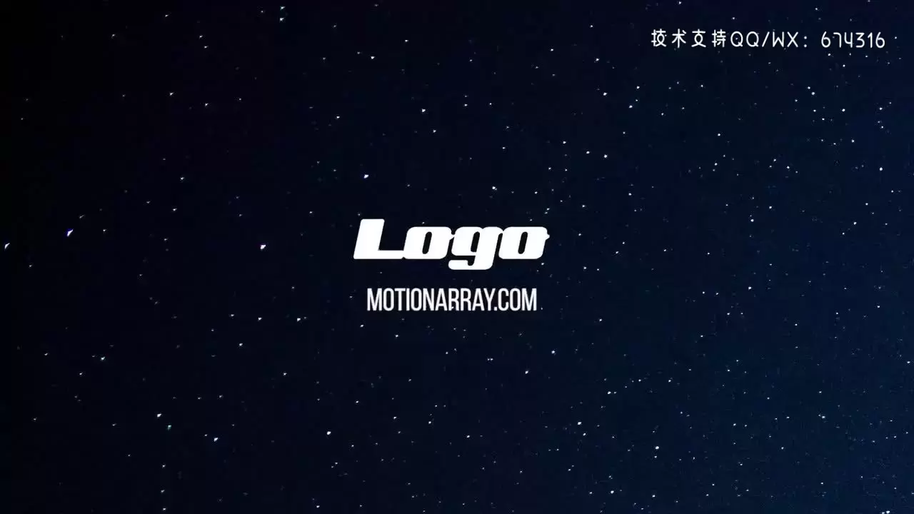星空背景液体Logo标题Pr模板视频下载
