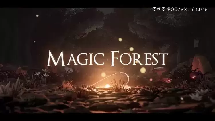 魔法森林标志PR模板视频下载插图