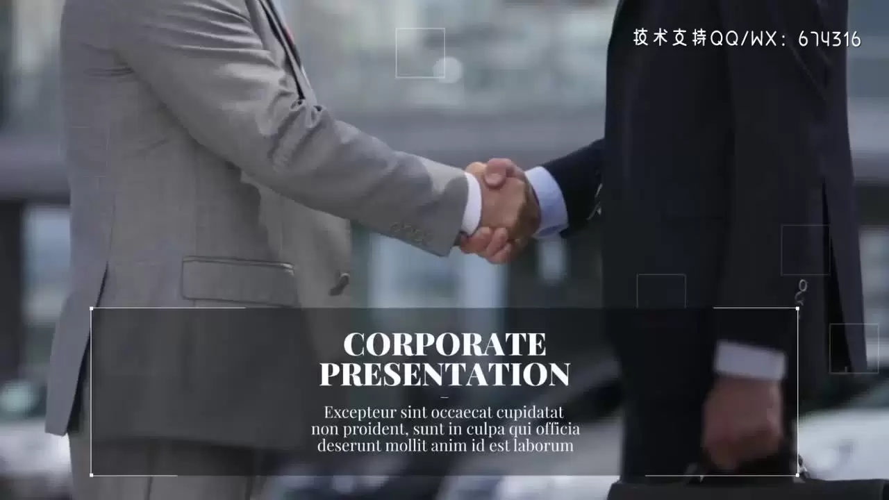 优雅的商务企业线条展示视频PR模板视频下载