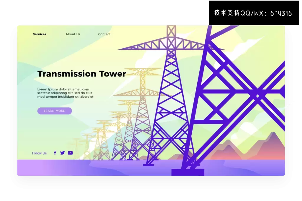 矢量 | 2.5D建筑工地工人施工水管高空作业横幅着陆页元素插图12