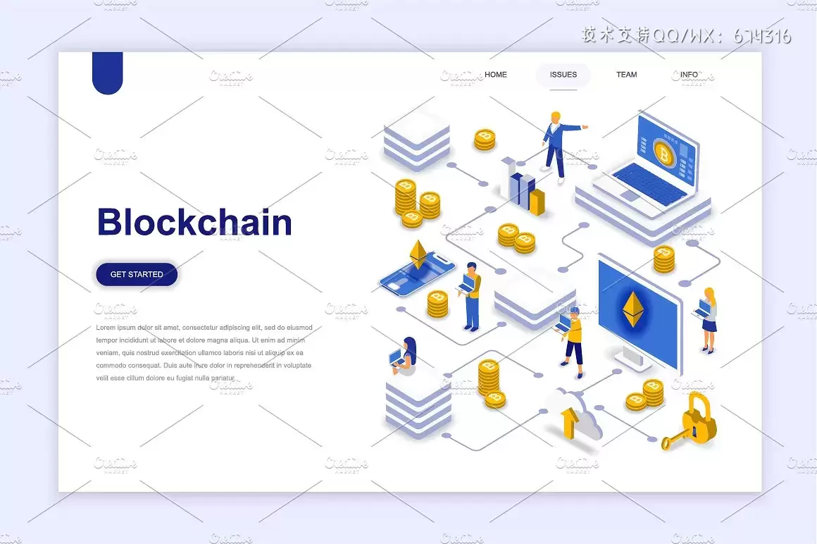 现代网站着陆页等距概念插图集 Landing Page Templates插图8