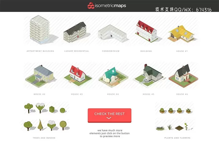 等距城市地图插画 Isometric City Maps Builder插图3