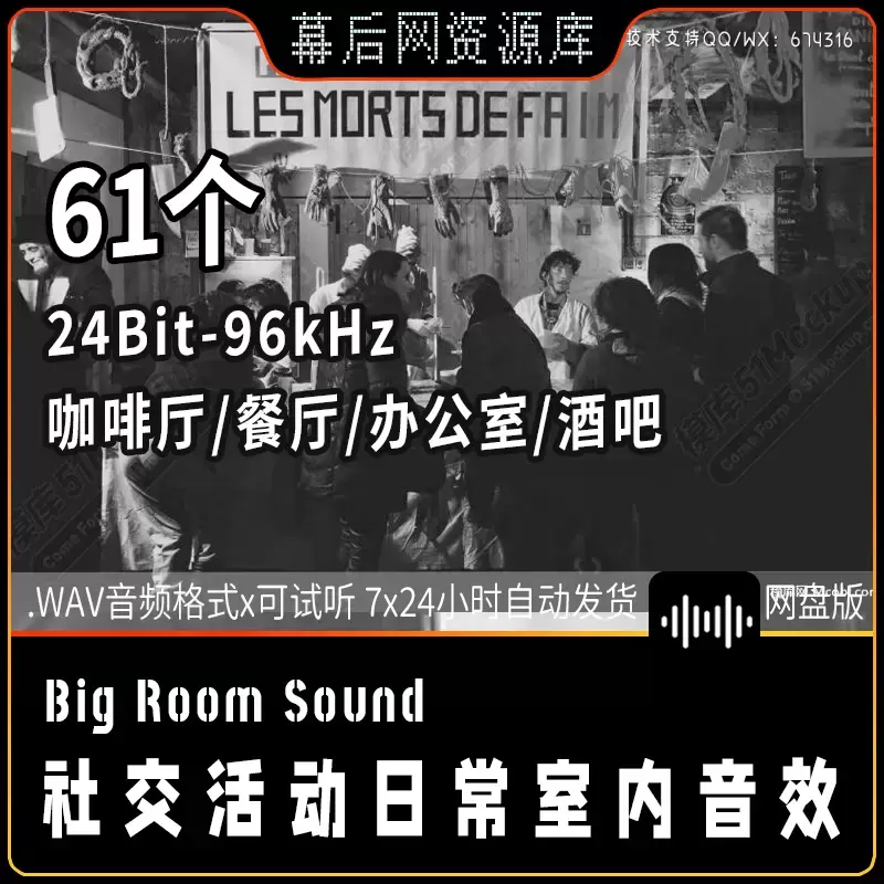 音频-日常人类社交活动音效Big Room Sound Human Activity插图