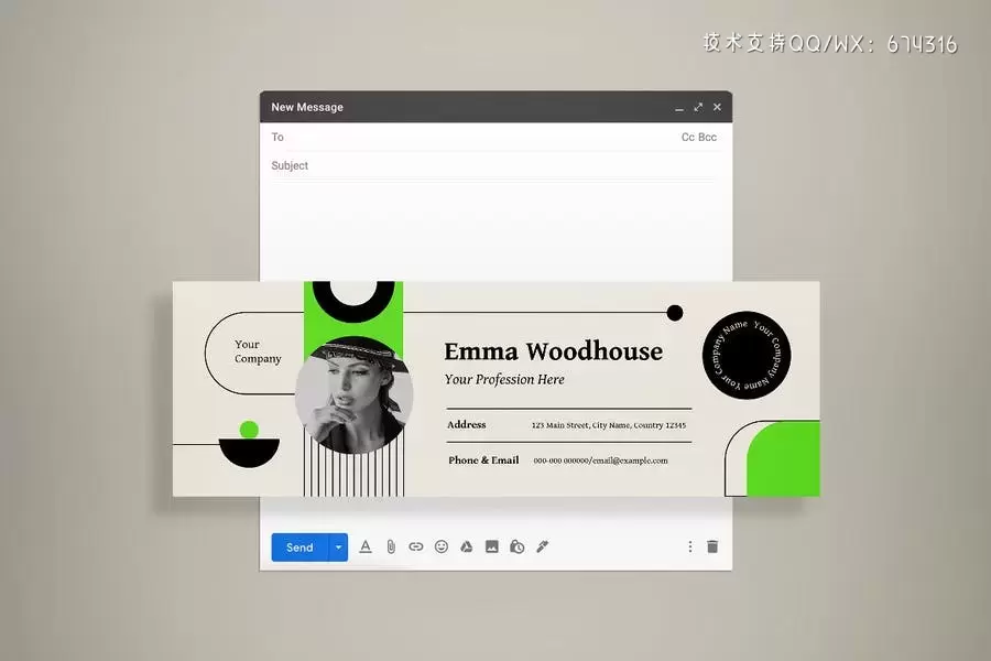 高品质的时尚高端电子签名邮件banner海报设计模板-AI, PSD, XD插图3