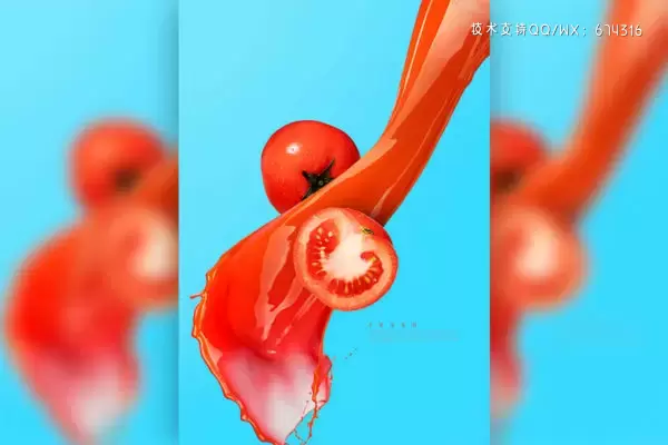 番茄蔬果广告海报设计模板 (psd)免费下载