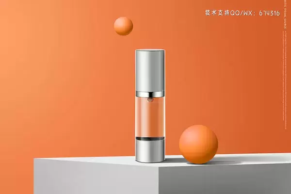 橙色元素香水化妆品海报设计模板 (psd)免费下载