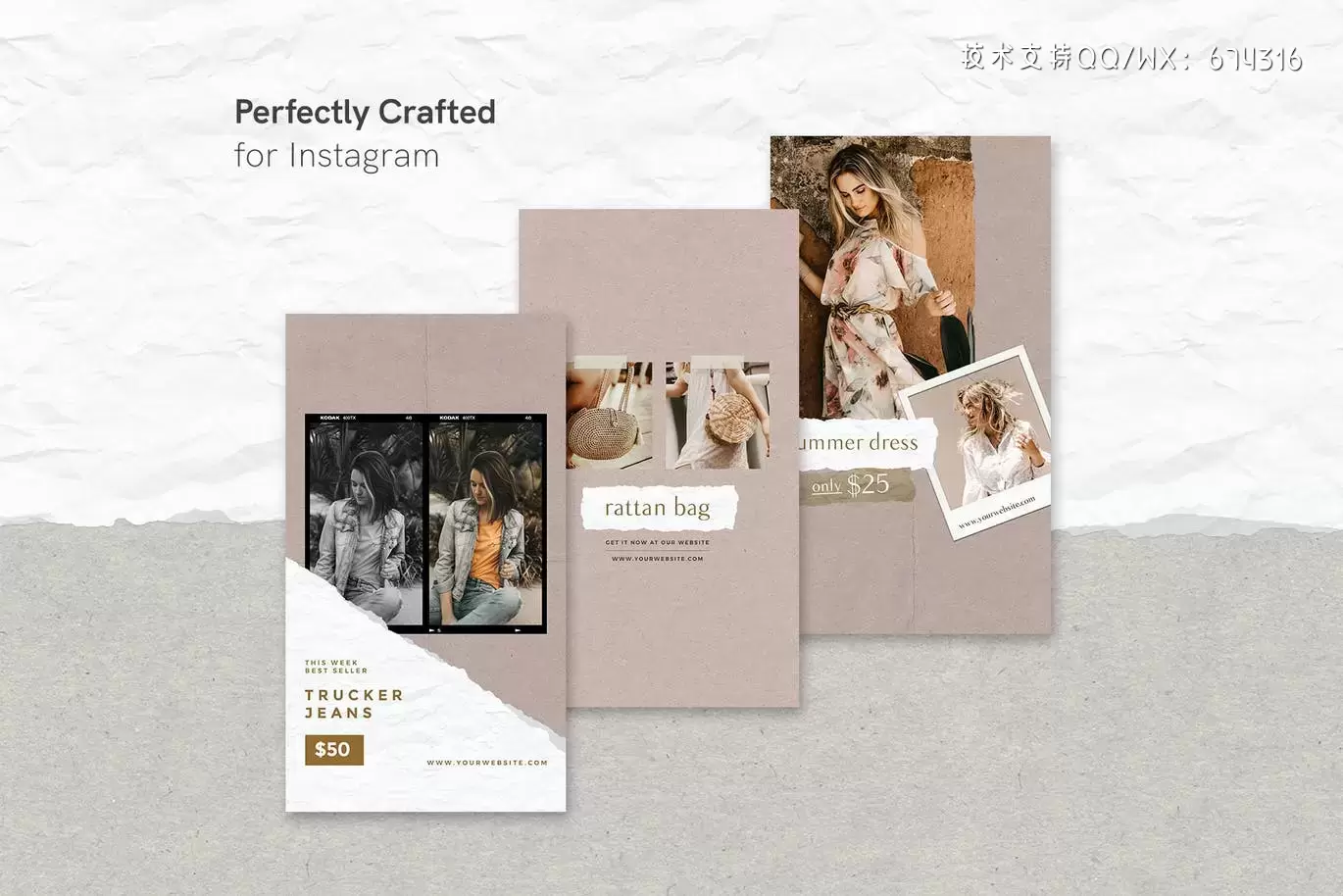 高品质的电影框架Instagram社交媒体banner海报设计模板集合-PSD插图3