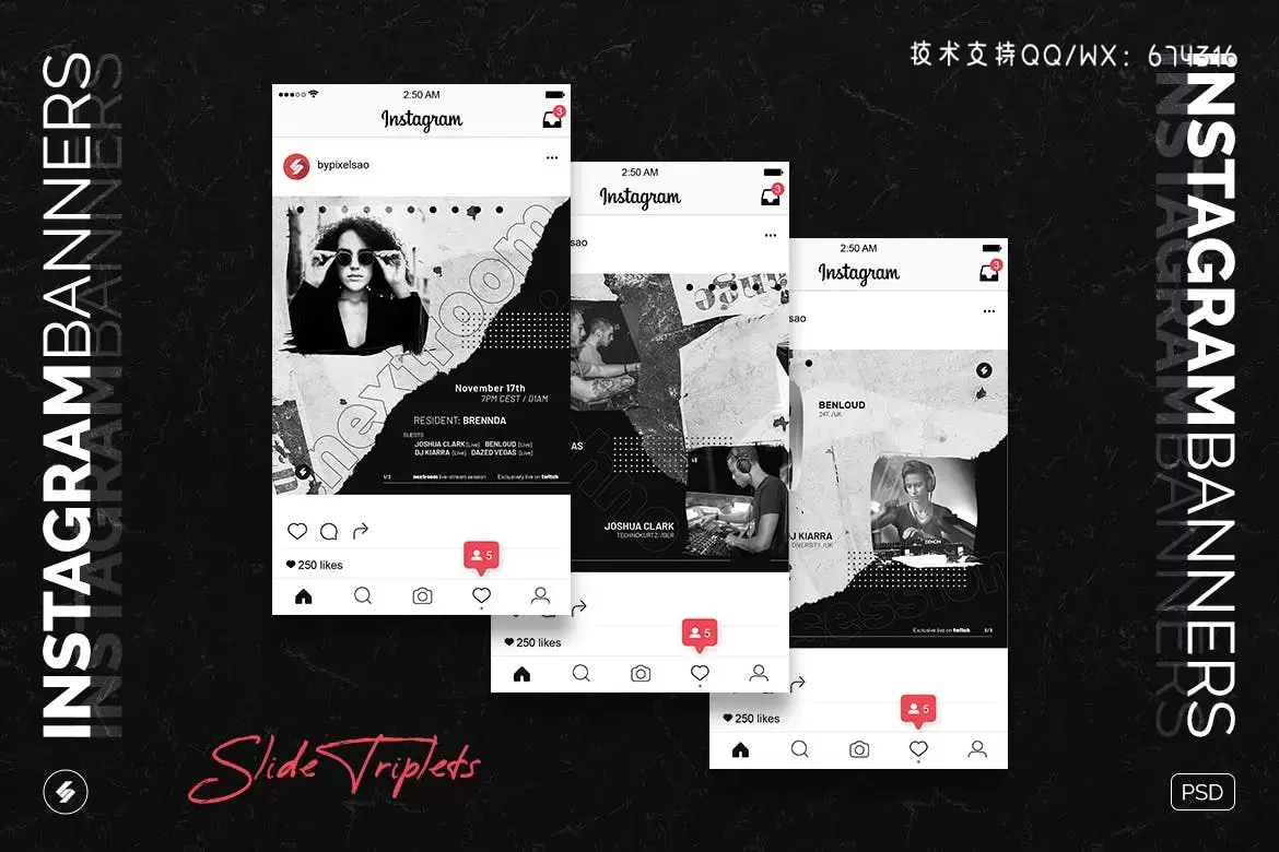 时尚高端Instagram社交媒体banner海报设计模板集合插图1