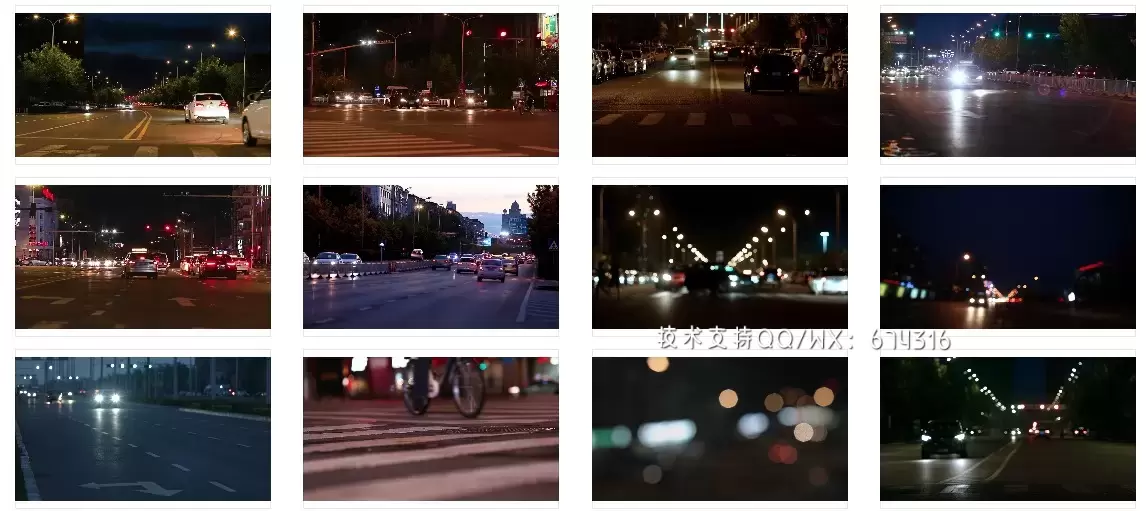 236个城市街道街景夜景人流车流短视频素材打包插图4