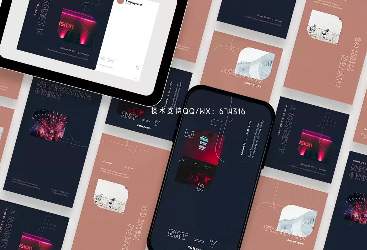 时尚高端简约商业商务社交媒体banner海报设计模板集合插图4