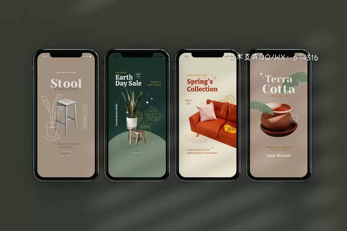 时尚高端优雅春季夏季Instagram社交媒体banner海报设计模板-AI，PSD插图5