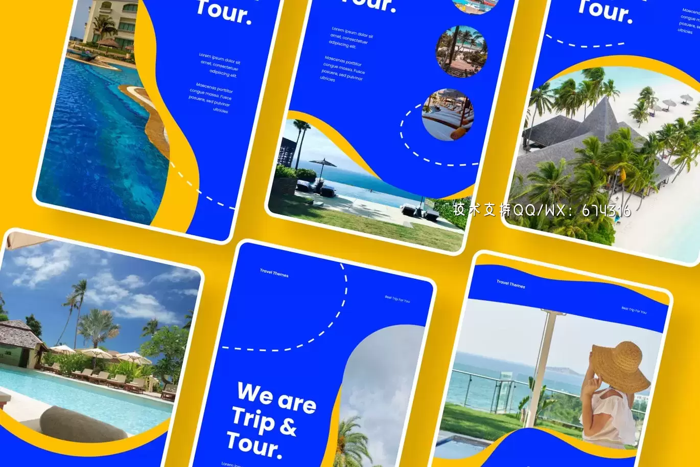 清新时尚高端多用不旅游Instagram社交媒体banner海报设计模板-PSD插图1