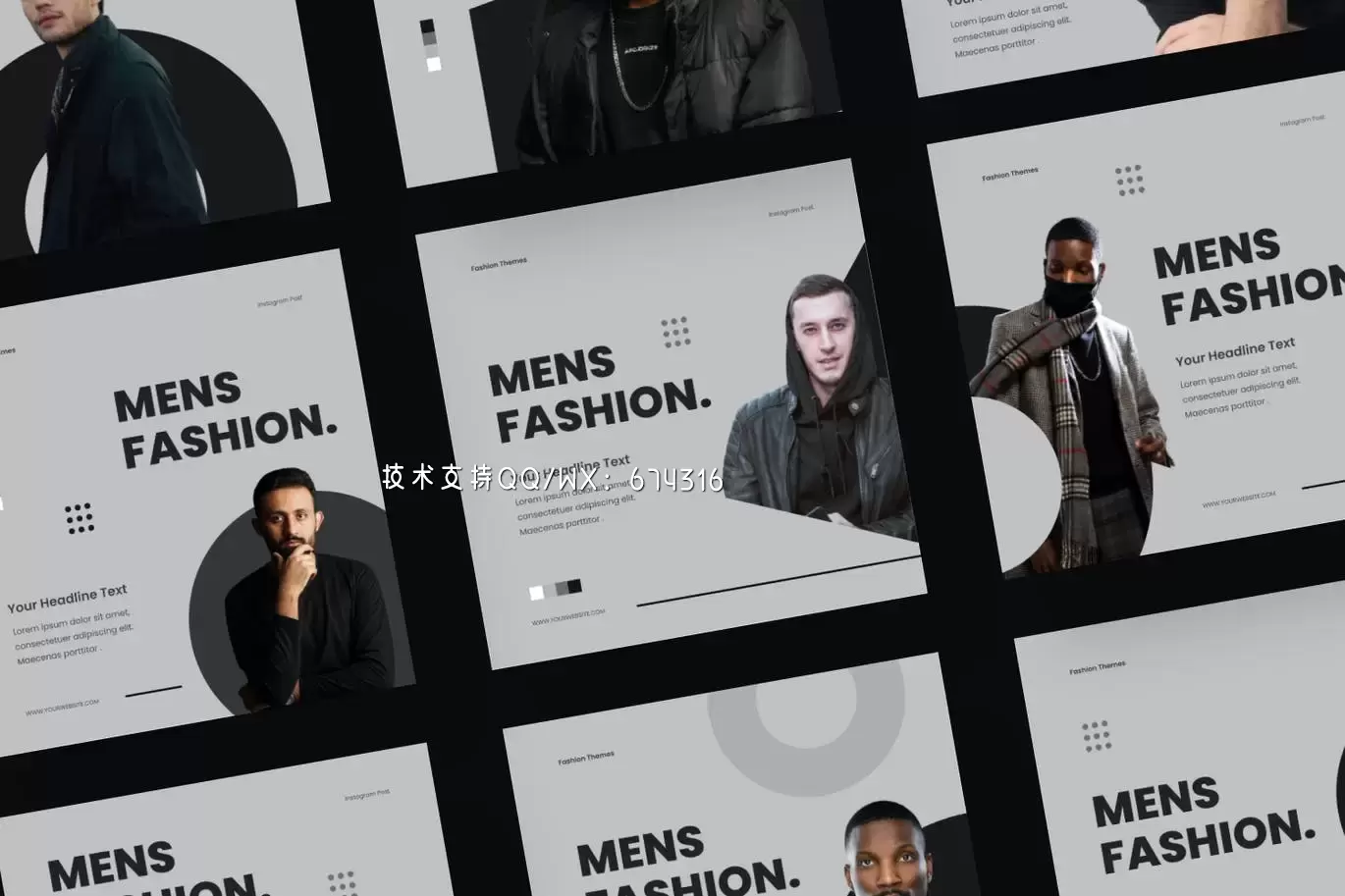 高端简约清新Instagram社交媒体banner海报设计模板-PSD插图1