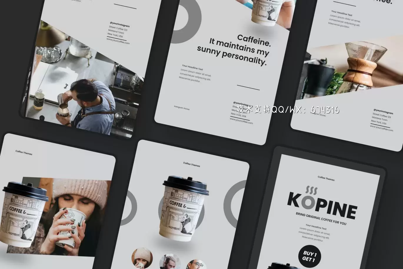 高端时尚简约优雅Instagram社交媒体banner海报设计模板-PSD插图1