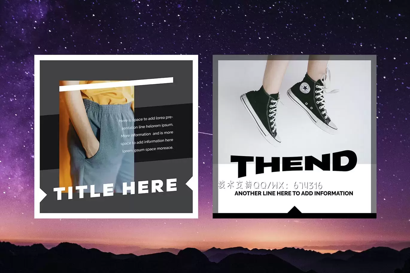 时尚高端简约多用途Instagram社交媒体banner海报设计模板-AI插图3