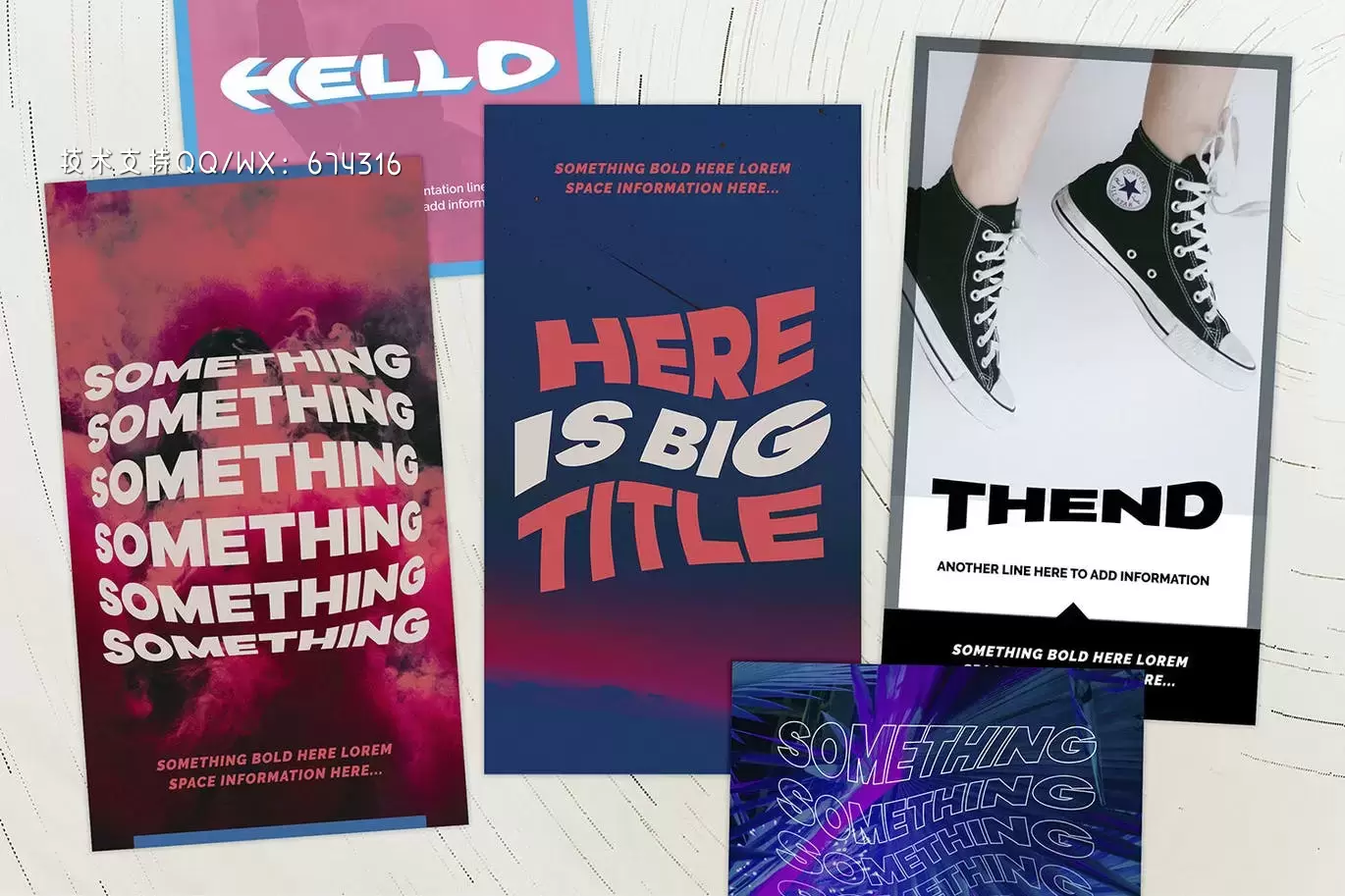 时尚高端简约多用途Instagram社交媒体banner海报设计模板-AI插图