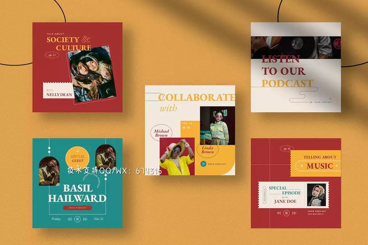 高端时尚简约优雅多用途社交媒体banner海报设计模板（AI，PSD）插图3