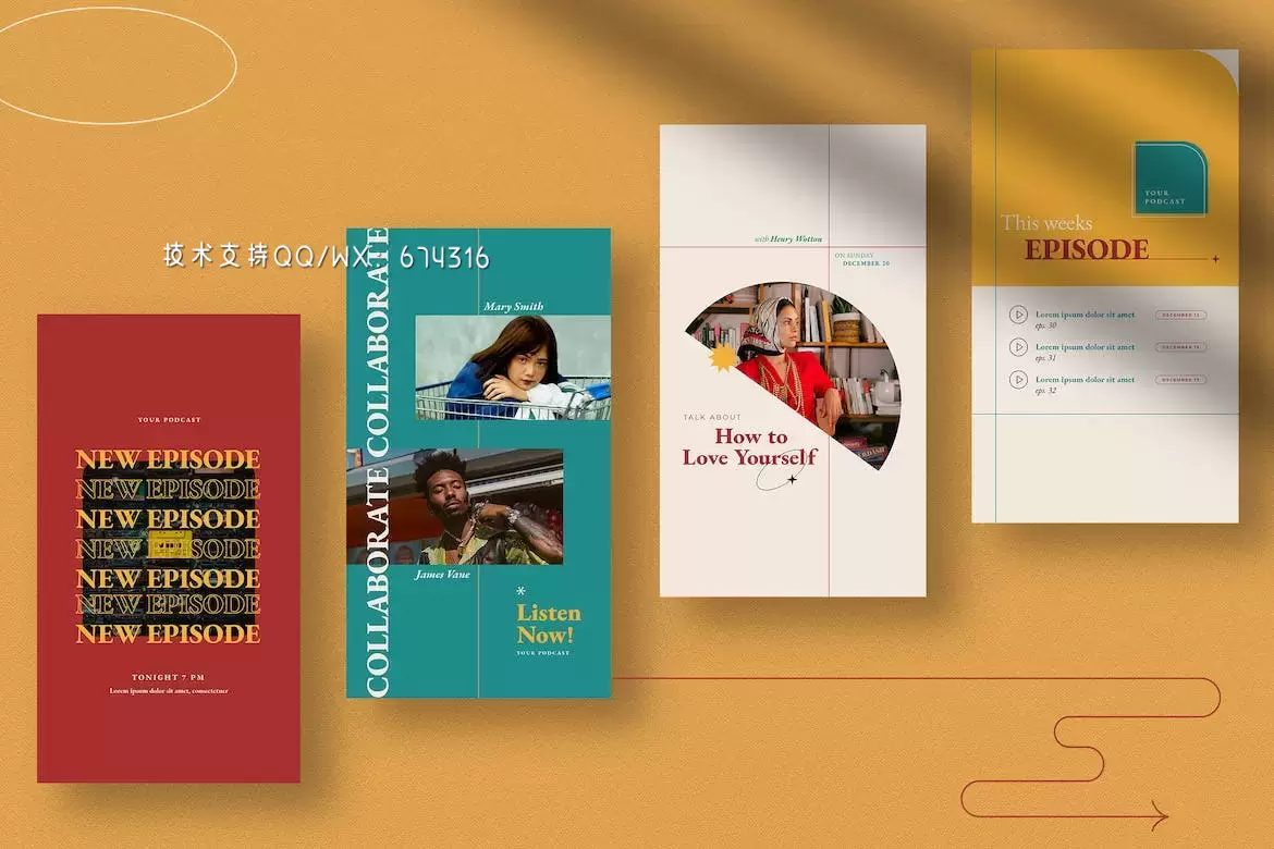 高端时尚简约优雅多用途社交媒体banner海报设计模板（AI，PSD）插图4