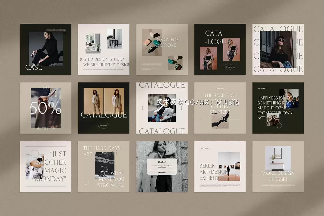 时尚高端优雅简约多用途的Instagram社交媒体banner海报设计模板集合-psd插图9