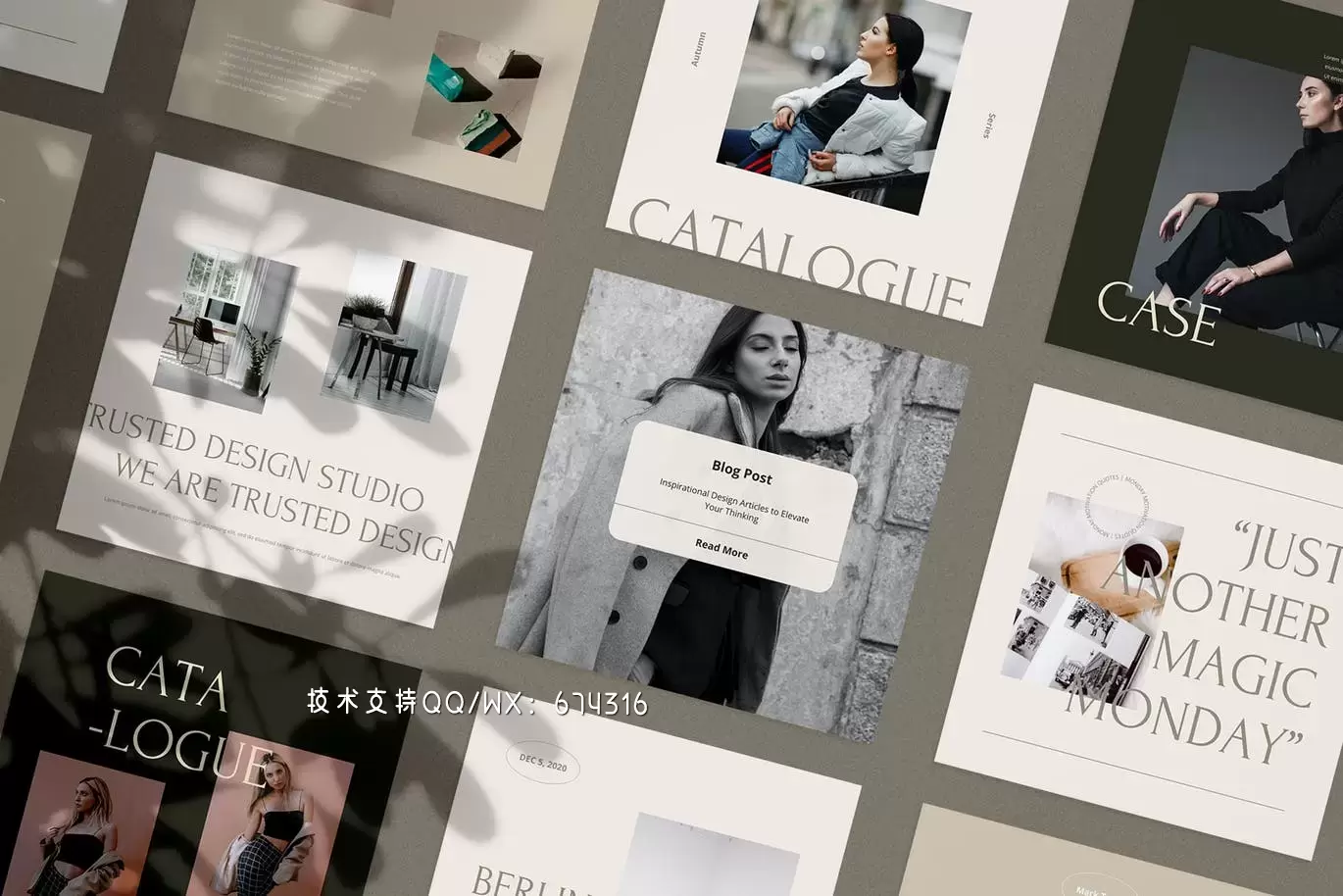 时尚高端优雅简约多用途的Instagram社交媒体banner海报设计模板集合-psd插图1