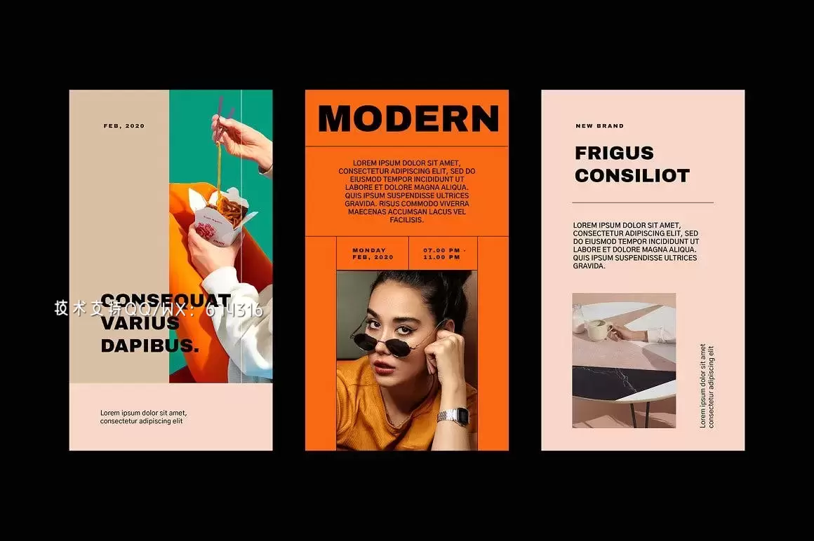 时尚高端流行风格的Instagram社交媒体banner海报设计模板集合-PSD插图4