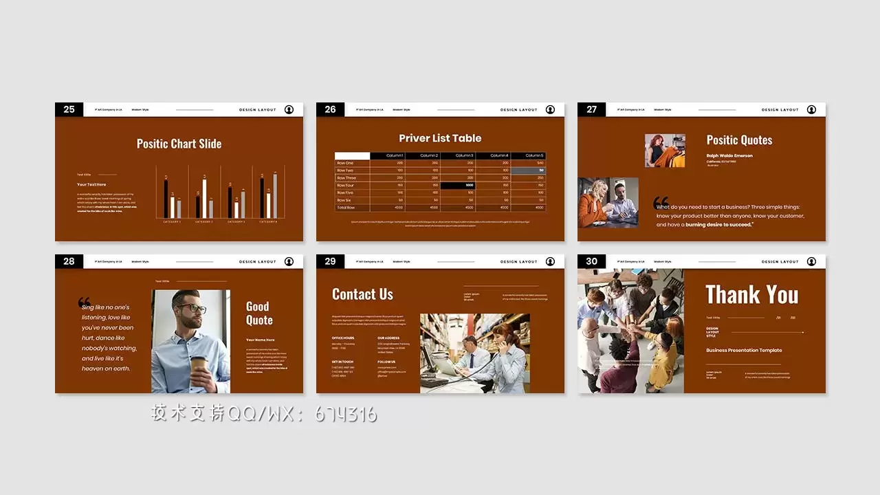 🔴专业高品质成熟配色的商业商务质感powerpoint幻灯片演示模板（pptx）插图3