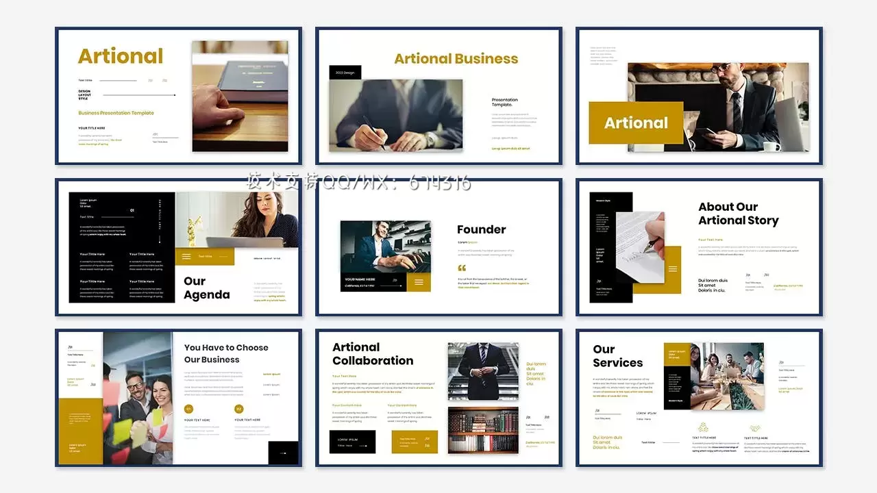 🔴高品质的专业时尚高端商业商务powerpoint幻灯片演示模板（pptx）插图3